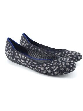 Rothy's Nordstrom Exclusive Charcoal Kitten Spot Ballet Flats Round Toe Size 9